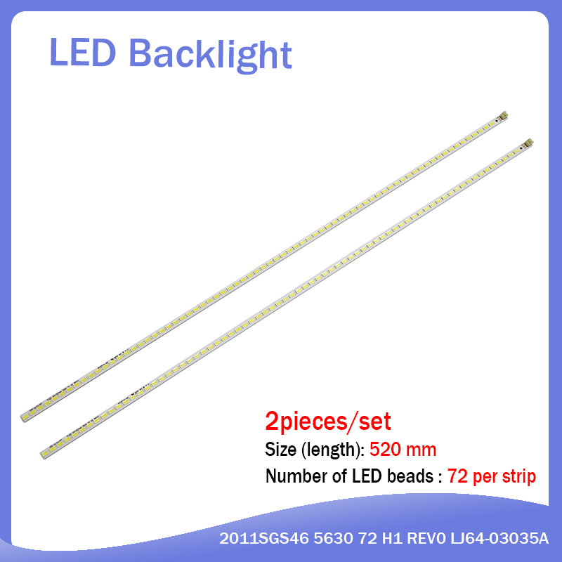 2 / 72 LEDs 520MM  2011SGS46 5630 72 H1 REV0 LJ64-03035A LED Ʈ 100% ο